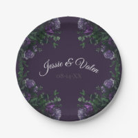 Dark Lila Floral Elegant Wedding Gothic