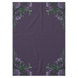 Dark Lila Floral Elegant Wedding Gothic Tischdecke