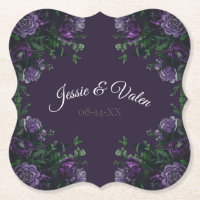 Dark Lila Floral Elegant Wedding Gothic