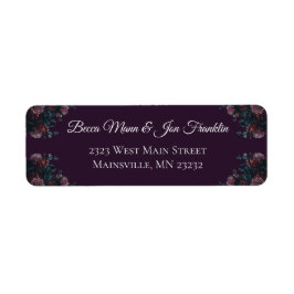 Dark Lila Floral Elegante Wedding Maroon Mauve