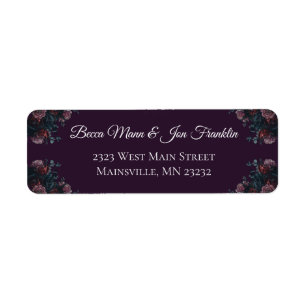 Dark Lila Floral Elegante Wedding Maroon Mauve