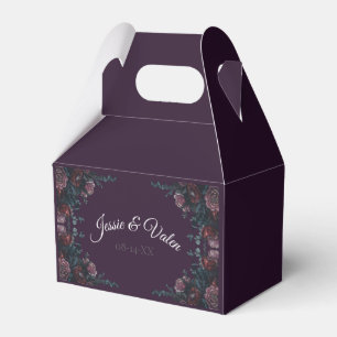 Dark Lila Floral Elegante Wedding Maroon Mauve Fa Geschenkschachtel