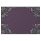 Dark Lila Floral Elegante Wedding Maroon Mauve Tischdecke (Vorderseite (Horizontal))