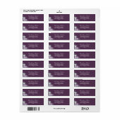Dark Lila Floral Return Address Label (Vorne)