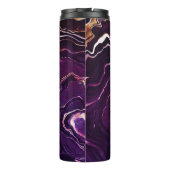 Dark Lila Geode Individuelle Name Agate Thermosbecher (Rückseite)