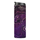 Dark Lila Geode Individuelle Name Agate Thermosbecher (Nach rechts gedreht)