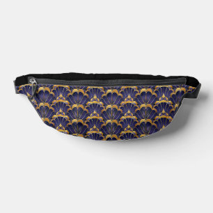 DARK LILA & GOLD ART DECO PATTER BAUCHTASCHE