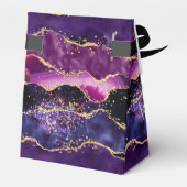 Dark Lila Gold Sequins Agate Birthday Vielen Dank Geschenkschachtel (Rückseite)