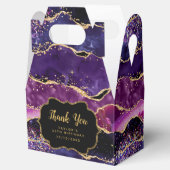 Dark Lila Gold Sequins Agate Birthday Vielen Dank Geschenkschachtel (Geöffnet)