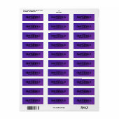 Dark Lila Gradient Return Address Label (Vorne)