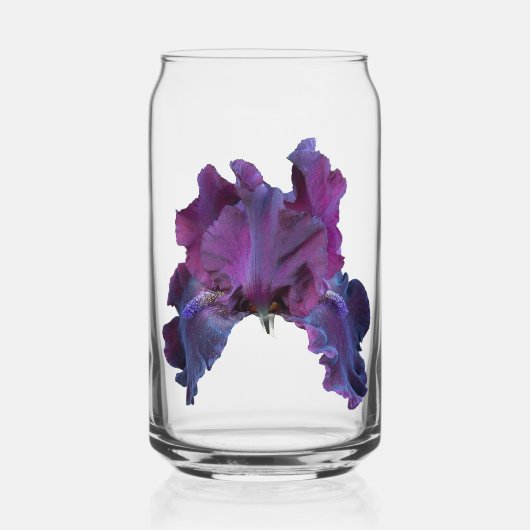 Dark Lila Iris Bloom Floral Dosenglas (Vorderseite)