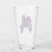 Dark Lila Iris Bloom Floral Glas (Rückseite)
