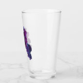 Dark Lila Iris Bloom Floral Glas (Links)