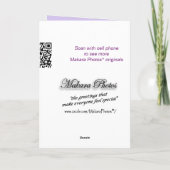 Dark Lila Iris Sympathy Card - anpassen Karte (Rückseite)