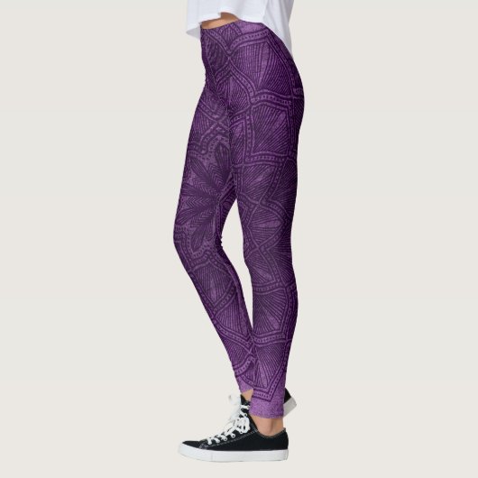Dark Lila Mandala Leggings (Links)
