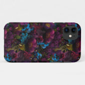 Dark Lila Moody Florals Antike Blume Case-Mate iPhone Hülle (Rückseite (Horizontal))