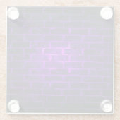 DARK LILA NEON BRICK WALL SIEHT AUS GLASUNTERSETZER (Rückseite)