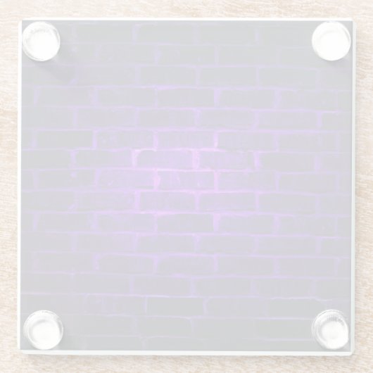 DARK LILA NEON BRICK WALL SIEHT AUS GLASUNTERSETZER (Rückseite)