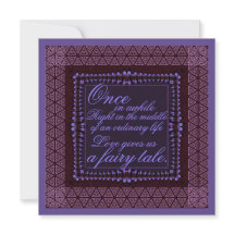 Dark Lila Romance Wedding Einladung