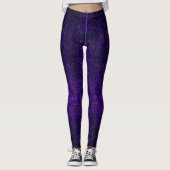 Dark Lila Romantic Weathered Gothic Crosses Leggings (Vorderseite)
