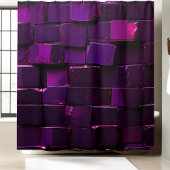Dark Lila Sequin Duschvorhang