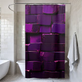 Dark Lila Sequin Duschvorhang