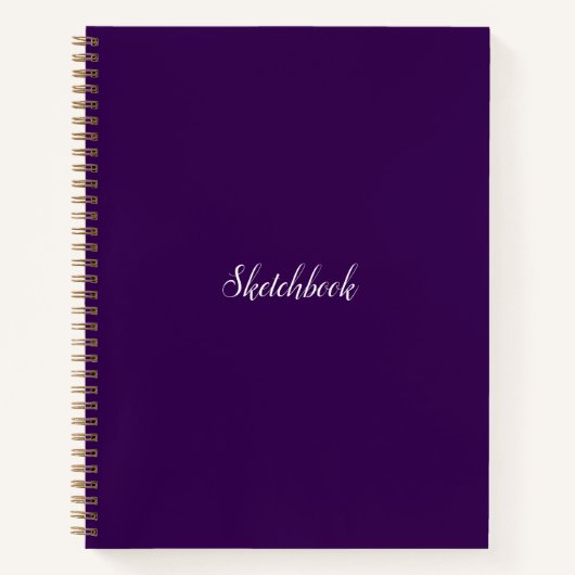Dark Lila Sketchbook Notizblock (Vorderseite)