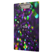 Dark Lila Sparkling Clipboard Klemmbrett (Links)