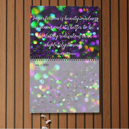 Dark Lila Sparkling Custom Timeframe Kalender