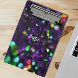 Dark Lila Sparkling Mini-Zwischenablage Mini Klemmbrett