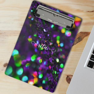 Dark Lila Sparkling Mini-Zwischenablage Mini Klemmbrett