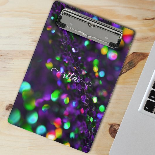 Dark Lila Sparkling Mini-Zwischenablage Mini Klemmbrett