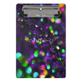 Dark Lila Sparkling Mini-Zwischenablage Mini Klemmbrett (Vorderseite)