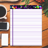 Dark Lila Sparkling Notepad Notizblock