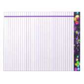 Dark Lila Sparkling Notepad Notizblock (Vorderseite)