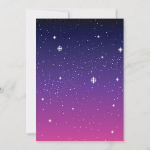 Dark Lila Starry Night Sky