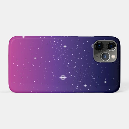 Dark Lila Starry Night Sky Case-Mate iPhone Hülle (Rückseite (Horizontal))