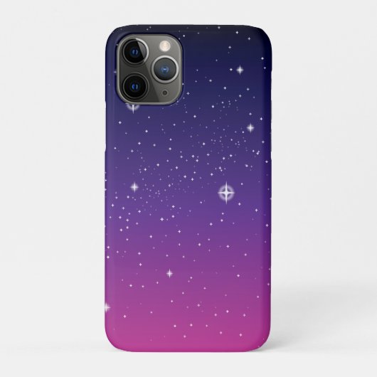 Dark Lila Starry Night Sky Case-Mate iPhone Hülle (Rückseite)