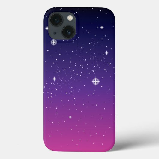 Dark Lila Starry Night Sky Case-Mate iPhone Hülle (Rückseite)