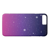 Dark Lila Starry Night Sky Case-Mate iPhone Hülle (Rückseite (Horizontal))