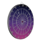Dark Lila Starry Night Sky Dartscheibe (Vorderseite Links)