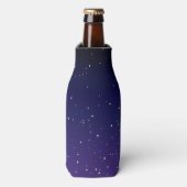 Dark Lila Starry Night Sky Flaschenkühler (Flaschenvorderseite)