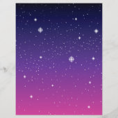 Dark Lila Starry Night Sky Flyer (Hinten)