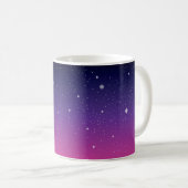 Dark Lila Starry Night Sky Kaffeetasse (VorderseiteRechts)