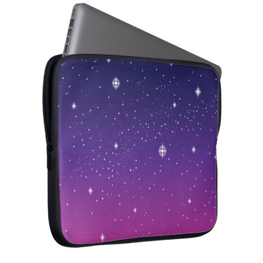 Dark Lila Starry Night Sky Laptopschutzhülle (Vorne Rechts)