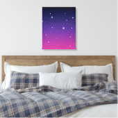 Dark Lila Starry Night Sky Leinwanddruck (Insitu (Schlafzimmer))