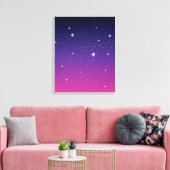 Dark Lila Starry Night Sky Leinwanddruck (Insitu (Wohnzimmer))