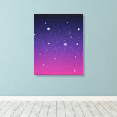 Dark Lila Starry Night Sky Leinwanddruck (Insitu (Holzboden))