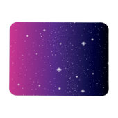 Dark Lila Starry Night Sky Magnet (Horizontal)