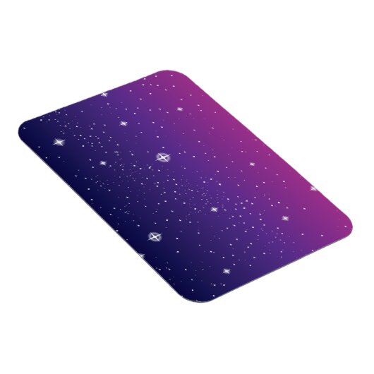 Dark Lila Starry Night Sky Magnet (Rechte Seite)